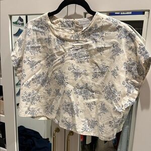 Floral Print Cream Top